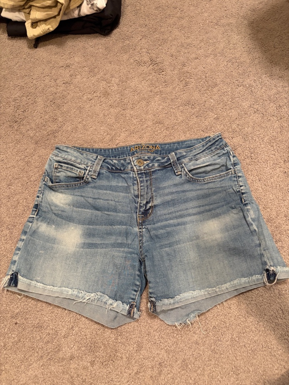Arizona Jean Company Faded Light Blue Denim Cutoff Shorts